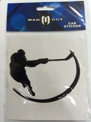 Наклейка на авто MAD GUY (хоккеист в броске) магазин SPHF.ru